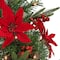 3ft. Pre-Lit Colonial Red Poinsettias Artificial Christmas Tree, Clear Lights